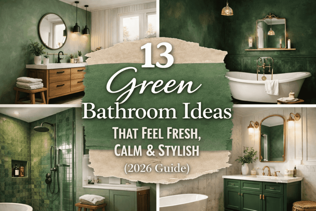 13 Green Bathroom Ideas That Feel Fresh, Calm, and Stylish (2026 Edition)
