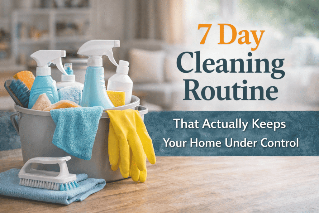7 Day Cleaning Routine That Actually Keeps Your Home Under Control